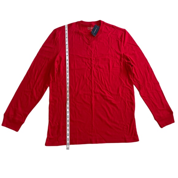 Club Room Men’s V-Neck Long Sleeve T-Shirt Created For Macy’s Fire Size L - Picture 4 of 9